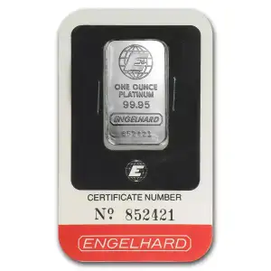 1oz Carded Engelhard Eagle/E Design Platinum Bar (3)