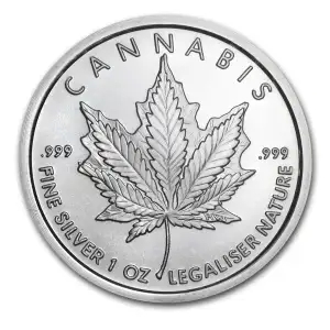 2015 1 oz Silver Cannabis Round Silver Shield