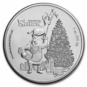 2021 Fiji 1 oz Silver Shrek Christmas Coin