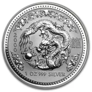 2000 Australia 1oz Silver Year of the Dragon Series I (2)