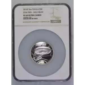 2016P 5oz Star Trek High Relief PF69UC NGC