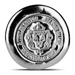 5oz Scottsdale Silver Lion Button