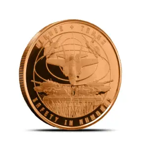 1 oz Planes and Tanks Copper Round  (2)