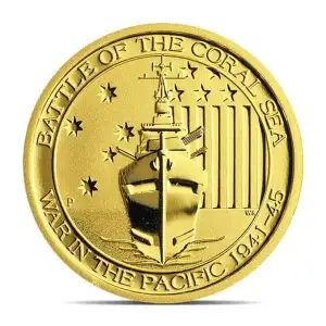 2015 1/4 oz Australian Gold War In The Pacific (1941-45) - Battle Of The Coral Sea Coin