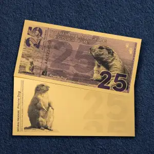 24K Gold Bill Natural Treasures - Prairie Dog