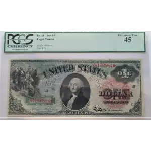 $1 1869 Large Red Legal Tender Issues 18