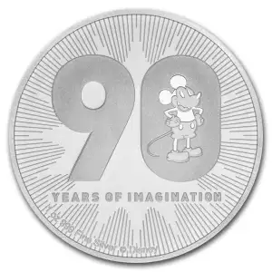 2018 1 oz Silver Disney Mickey 90th Anniversary Niue Coin