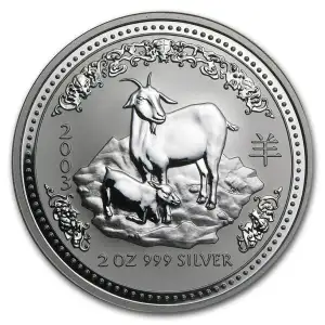 2003 Australia 2oz Silver Year of the Goat Series I [DUPLICATE for #561665] (2)