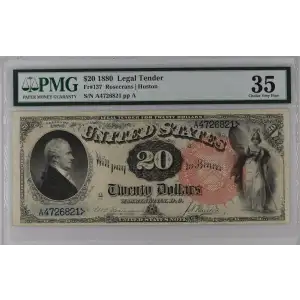 $20  Large Red, spiked Legal Tender Issues 137 (2)
