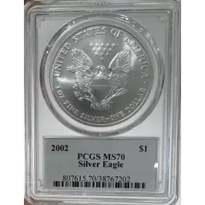 2002 $1 Silver Eagle Cleveland Eagle with sun