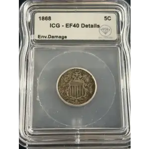 Nickel Five Cent Pieces-Shield 1866-1883