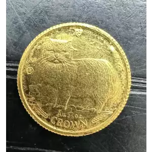 1989 Isle of Man 1/25 oz Gold Persian Cat