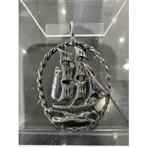 Sailing Ship Pendant Made from Atocha Silver