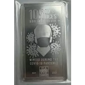 10 oz Envela Covid-19 Virus Silver Bar (May 2020)  (2)