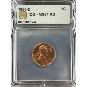 1960 D Lincoln Wheat Cent ICG MS64 Red SD BIE (2)