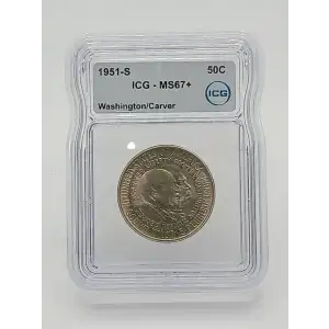 Classic Commemorative Silver---Carver/Washington Commemorative 1951-1954-Silver- 0.5 Dollar (5)