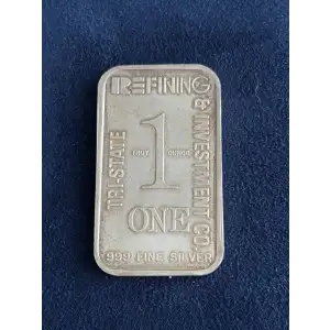 Tri-State Refining and Investment Co. 1 oz Silver Vintage Bar (2)