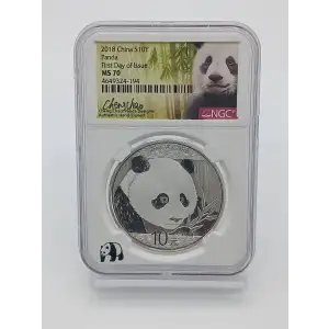 2018 China S10Y Panda MS70 FDOI Cheng Chao Signed (2)