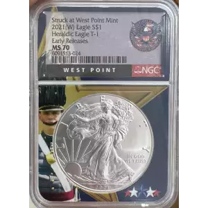 2021(W) Heraldic Eagle T-1 Early Releases Struck at West Point Mint