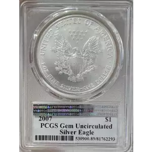 2007 $1 Silver Eagle Mercanti Signature