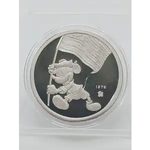 1988 Mickey Mouse 60 Years 1 oz Silver Round An American Ambassador Of Peace (Box & CoA)