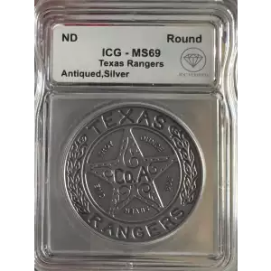 1 oz Texas Rangers Round Wagon Wheel Badge