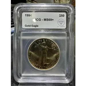 1994 IDC Verified $50 American Gold Eagle ICG MS69+ (Plus)