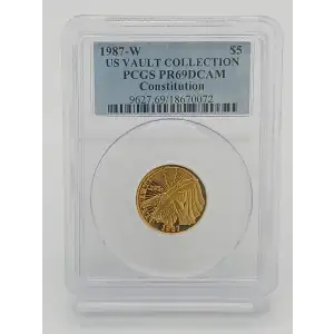 1987-W Gold $5 Commemorative Constitution