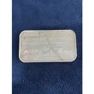 Shelby Mutual Insurance Co. 1 oz Silver Vintage Bar (2)