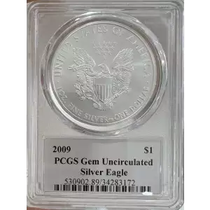 2009 $1 Silver Eagle Mercanti Signature (2)