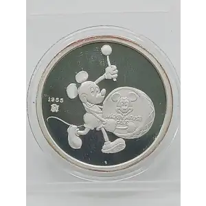 1988 Mickey Mouse 60 Years 1 oz Silver Round The Mickey Mouse Club (Box & CoA) (2)