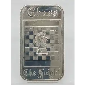Chess: The Knight 1 oz Silver Bar Madison Mint VINTAGE