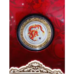 2012 1/2oz Proof Colorized Australian Lunar Dragon Silver Coin (Box + CoA) (3)