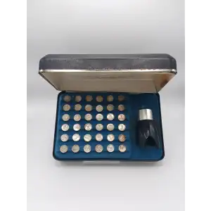 Sterling Silver Presidential Mini-Coin Set - 36 Coins (Box/Magnifying Glass)