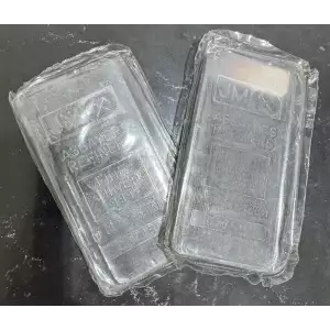 10oz Johnson Matthey Silver Bar (Plain Back/Toned)