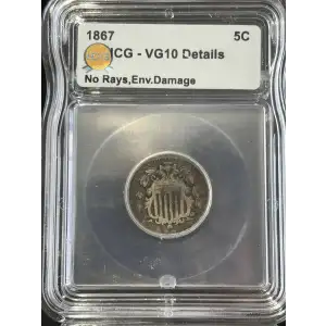Nickel Five Cent Pieces-Shield 1866-1883 (2)