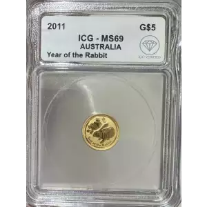 2011 Australian 1/10 oz Year of the Rabbit ICG MS69 IDC Verified
