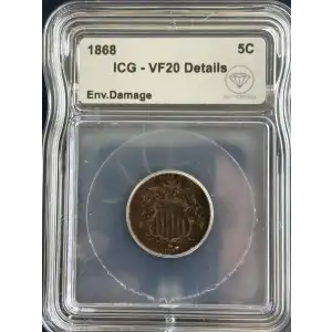 Nickel Five Cent Pieces-Shield 1866-1883