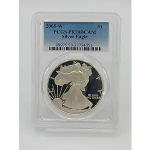 2005-W American Silver Eagle PCGS PR70 DCAM