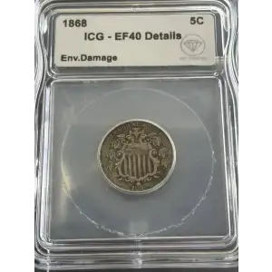 Nickel Five Cent Pieces-Shield 1866-1883