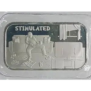 Stimulated 1 oz Silver Bar St. Louis Mint VINTAGE