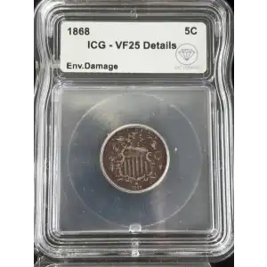 Nickel Five Cent Pieces-Shield 1866-1883