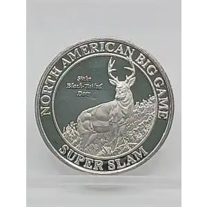 North American Big Game 1 oz Silver Hunting Club Round - Sitka Black-Tailed Deer (2)