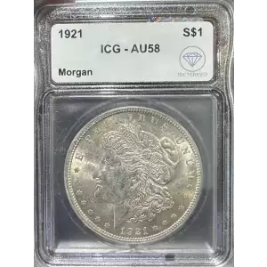 1921 Peace Silver Dollar ICG AU58 IDC Verified