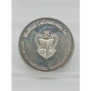 1 oz Silver round Wallace Laboratories Photographic San Angelo Texas VINTAGE