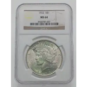 1922 Peace Silver Dollar NGC MS64 (3)