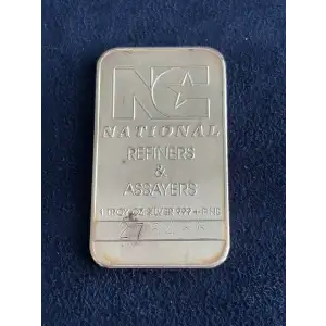 National Refiners 1 oz Silver Vintage Bar