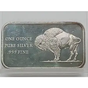 1776-1976 America Bi-Centennial 1 oz Silver Bar US Liberty Bell Bison Buffalo VINTAGE (2)