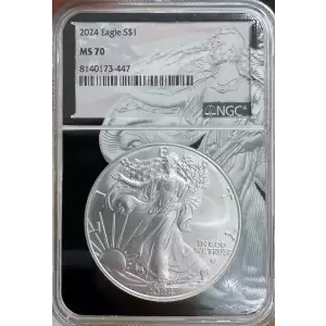 2024 American Silver Eagle NGC MS70 (Black Liberty Core)