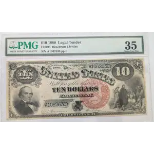 $10  Large Red, plain Legal Tender Issues 104